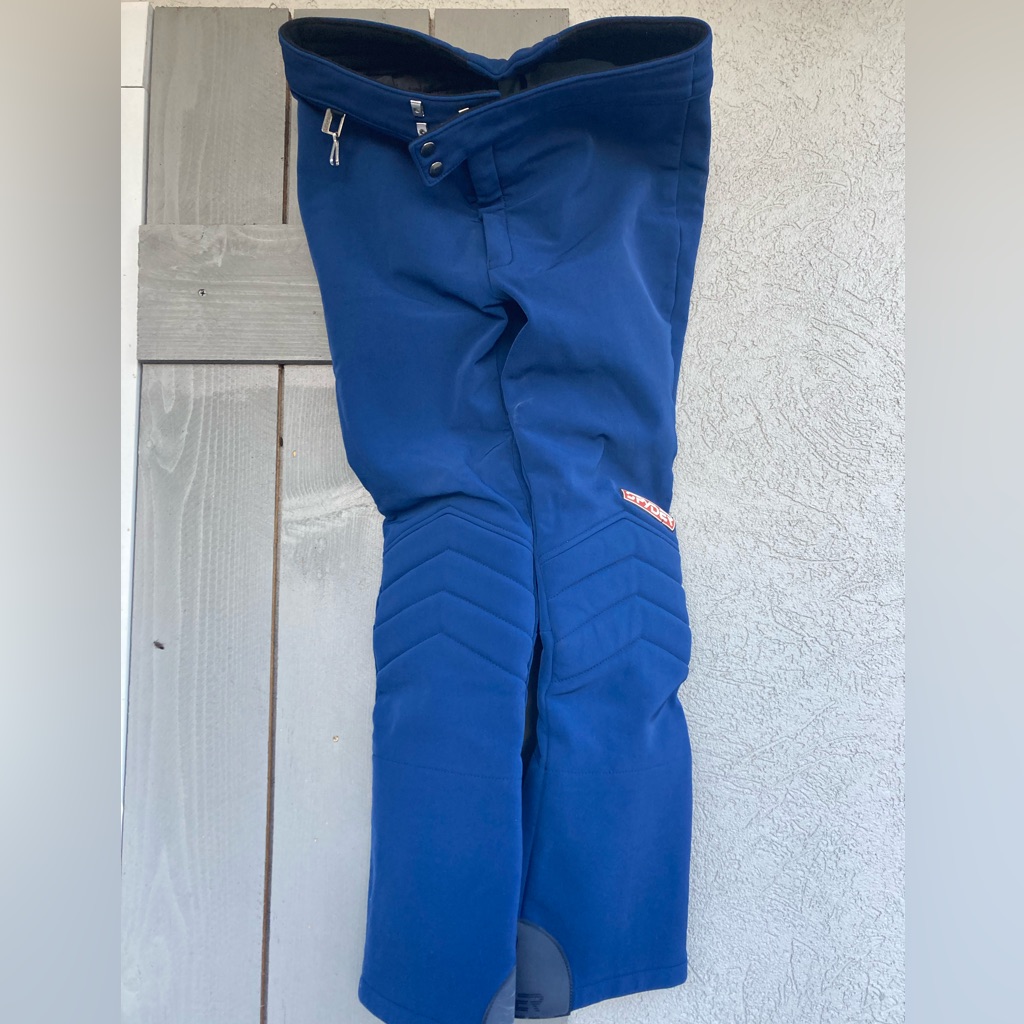 Spyder Navy Blue Ski Pants With Red Logo Detail